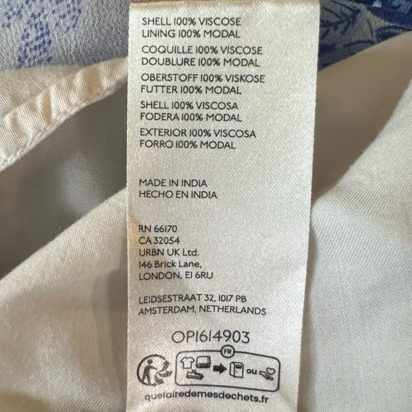 Anthropologie Maeve Sheer Chiffon Tunic Blouse Blue Flower Garden Plus Size 2X - Picture 14 of 15